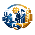 an icon to represent business transition and leadership in entrepreneurship through acquisition without words in the image-1