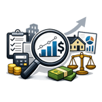 an icon to represent due diligence  valuation in entrepreneurship through acquisition without text